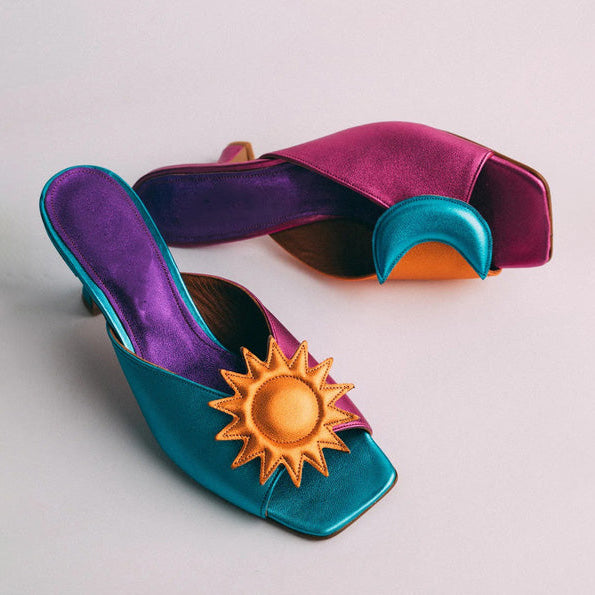 Sun and Crescent Moon Heel