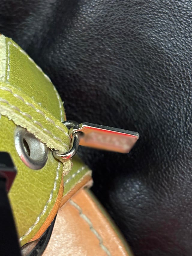 Vintage Buckle Detail Leather Block Heel Mules