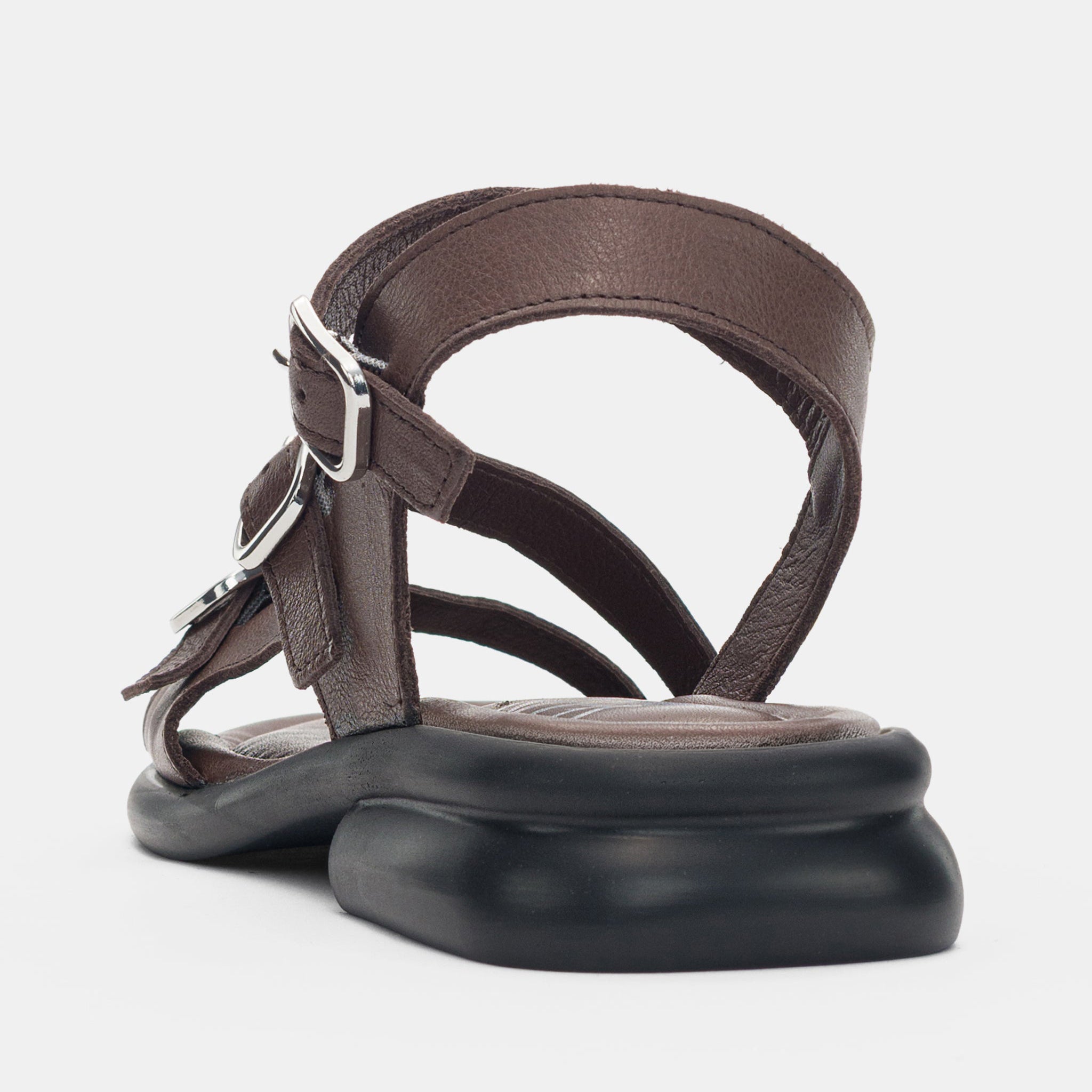 Ladies' Genuine Leather Multi-Buckle Adjustable Sandals