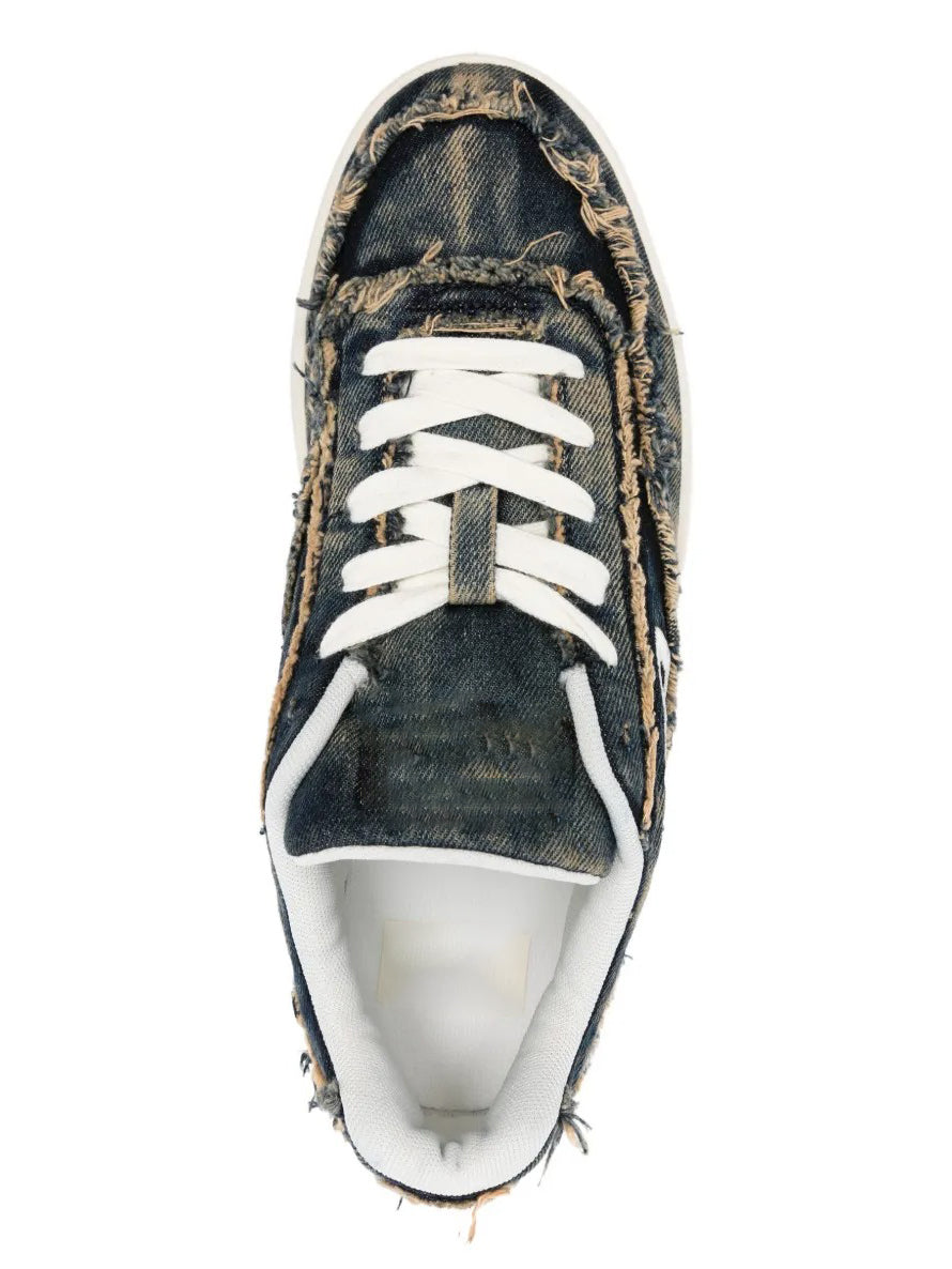 Men's Vintage Washed Denim Casual Shoes