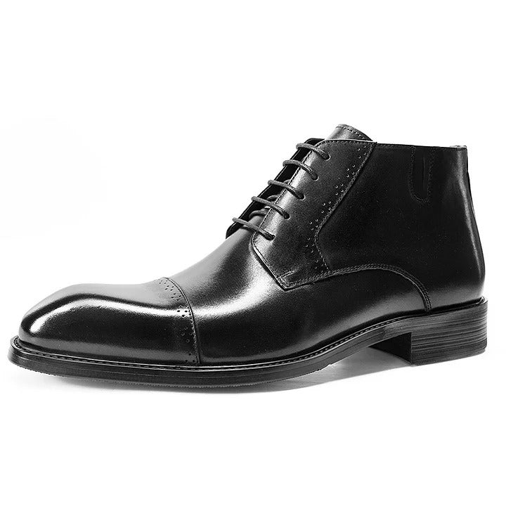 Men's Cap-Toe Brogue Chukka Boots