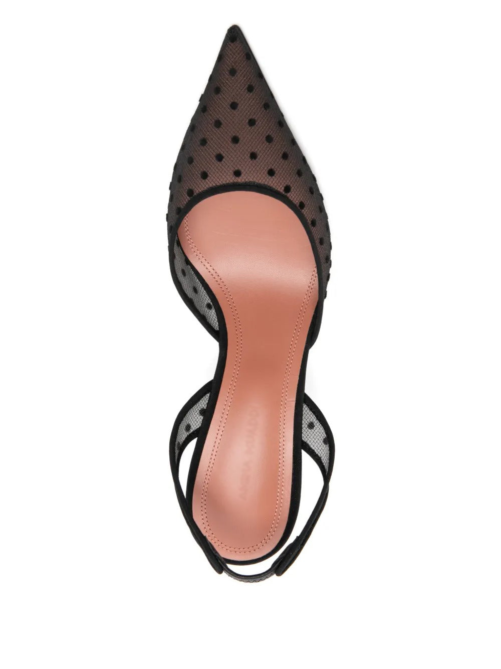 Ladies' Polka Dot Mesh Slingback Pumps