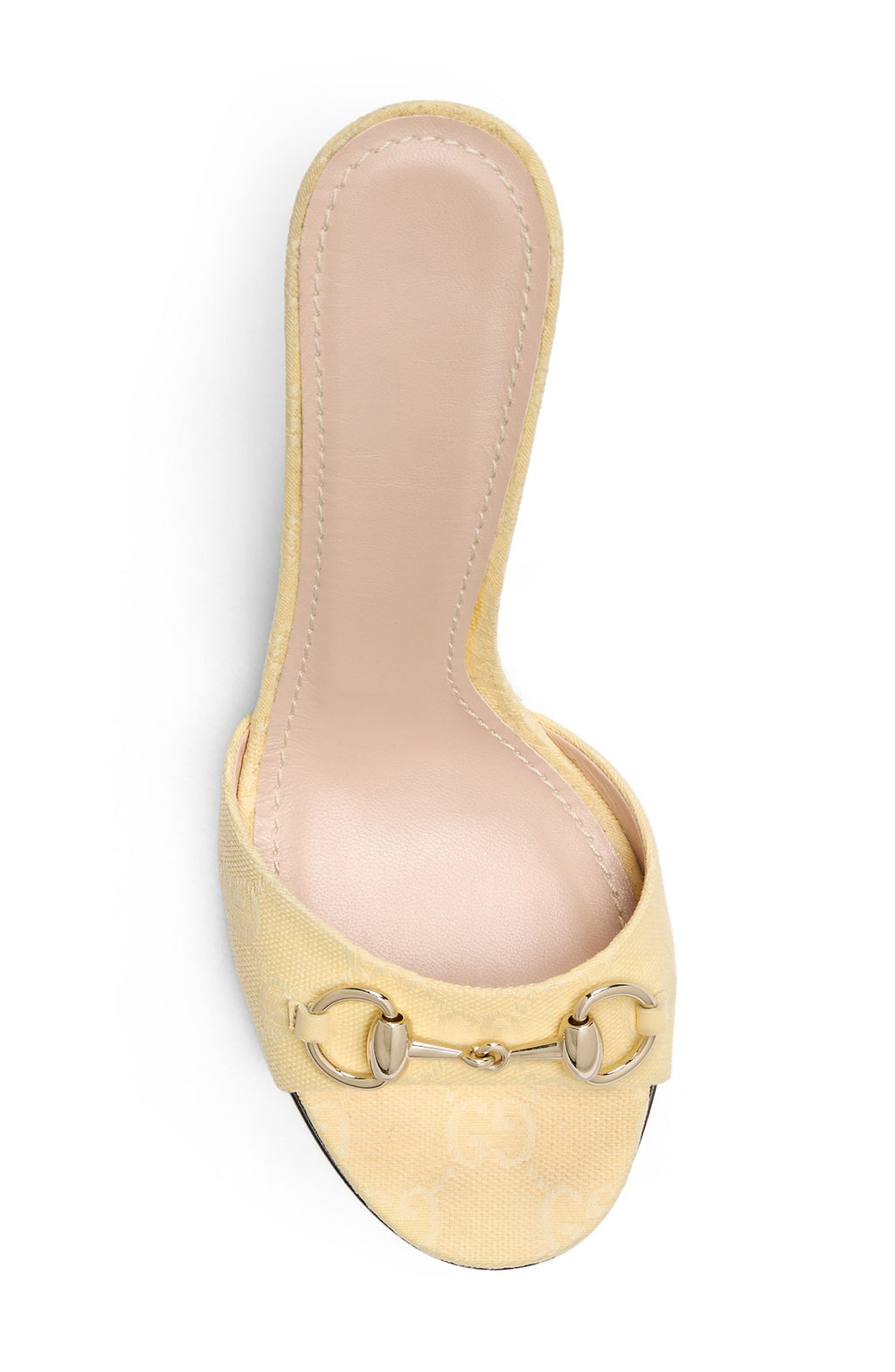 Ladies' Monogram Canvas Horsebit Kitten Heel Mules