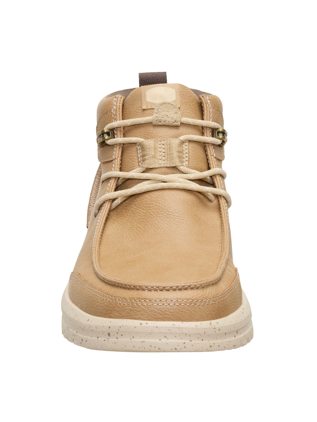 Beige Pebbled Moc-Toe Chukka Boots｜Lightweight