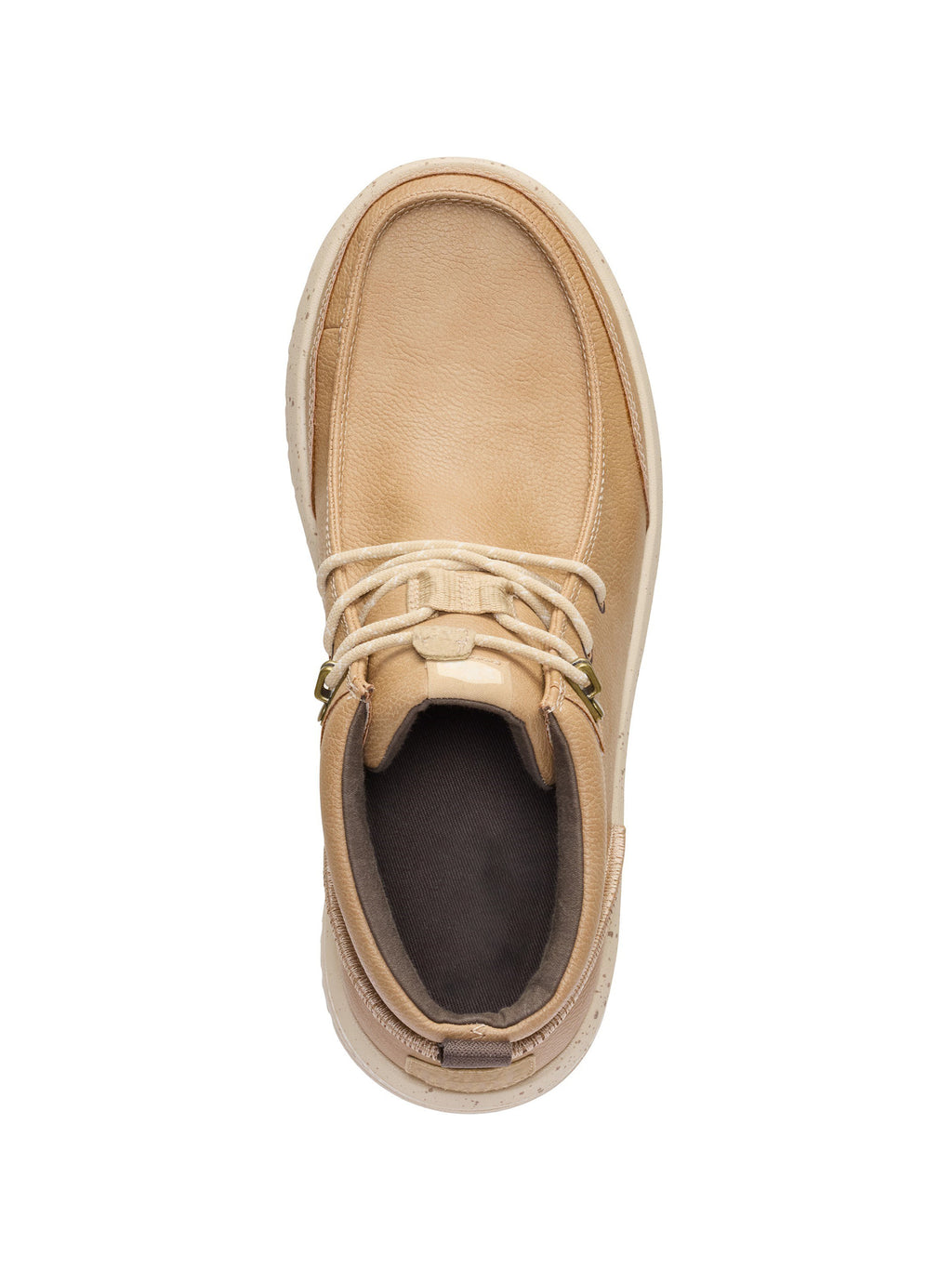 Beige Pebbled Moc-Toe Chukka Boots｜Lightweight