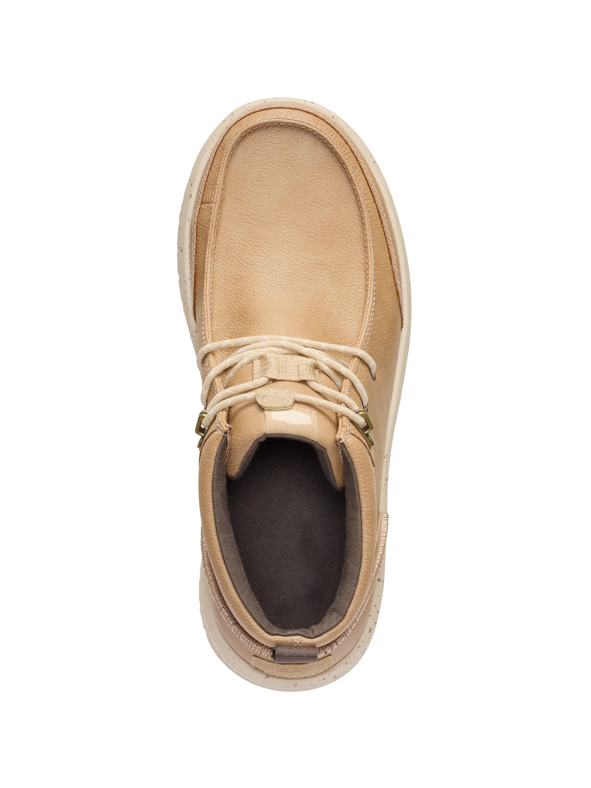 Beige Pebbled Moc-Toe Chukka Boots｜Lightweight