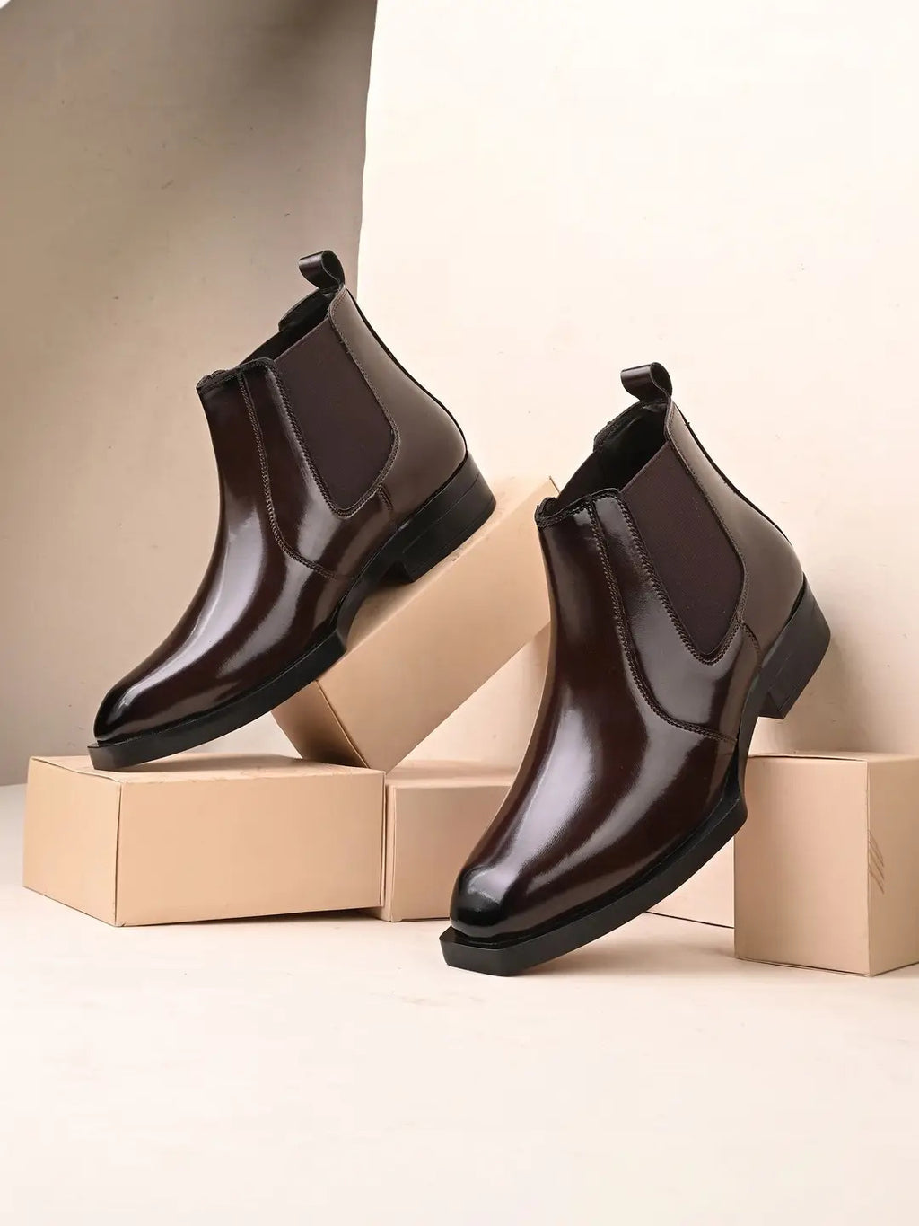 Sleek Formal Ankle Boots With Elastic Gussets