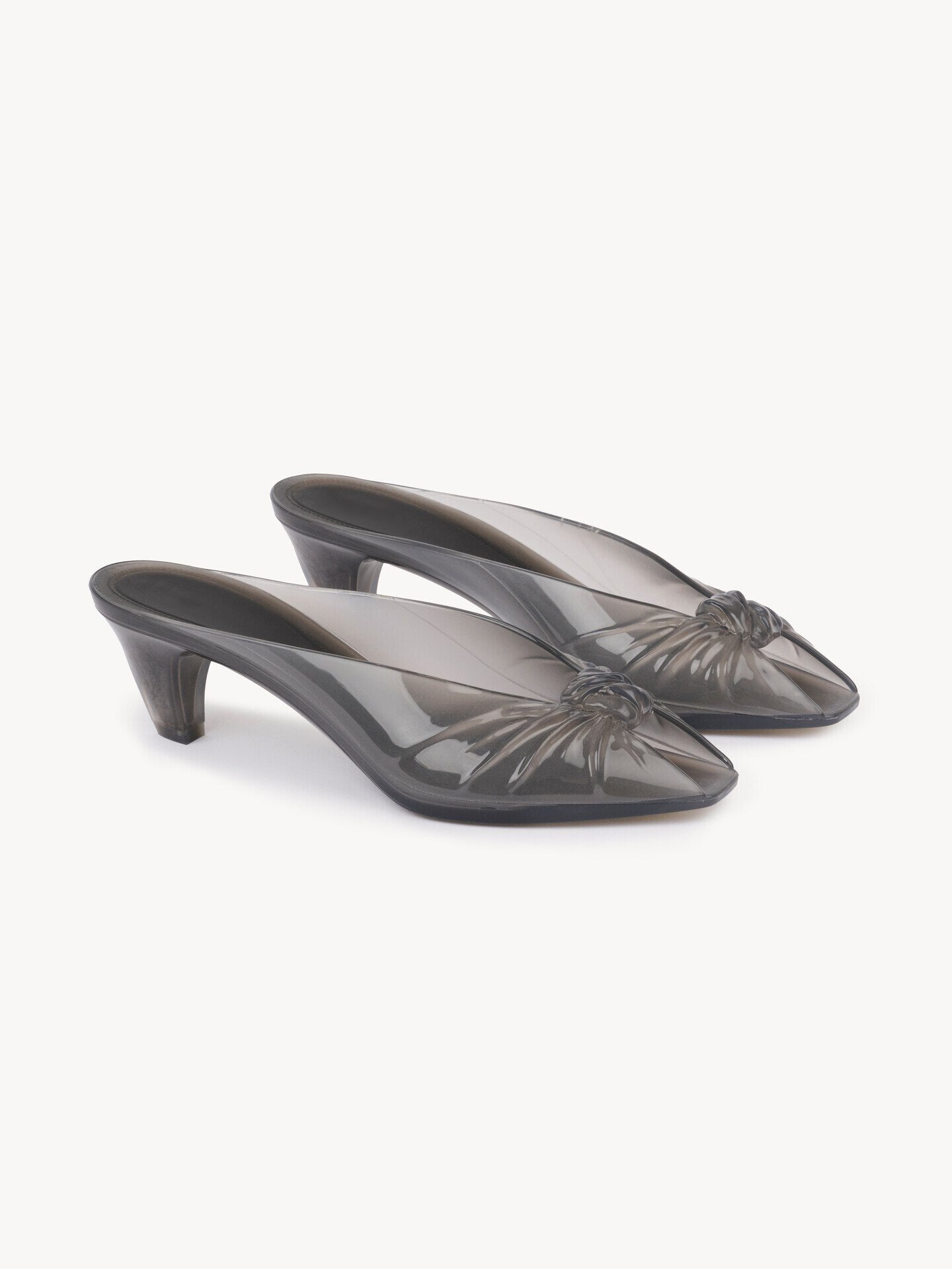 Ladies' Jelly Knot Peep-Toe Kitten Heel Mules
