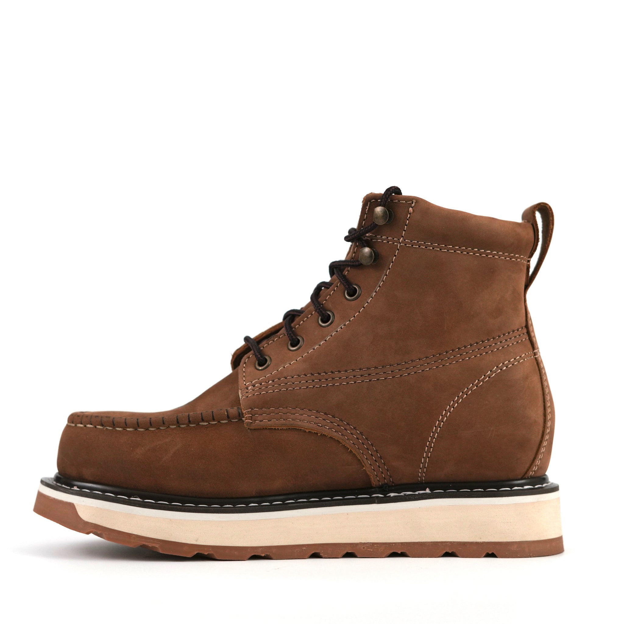 Men's Moc-Toe Leather Work Boots