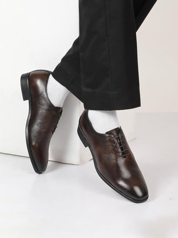 Textured Leather Formal Dress Shoes