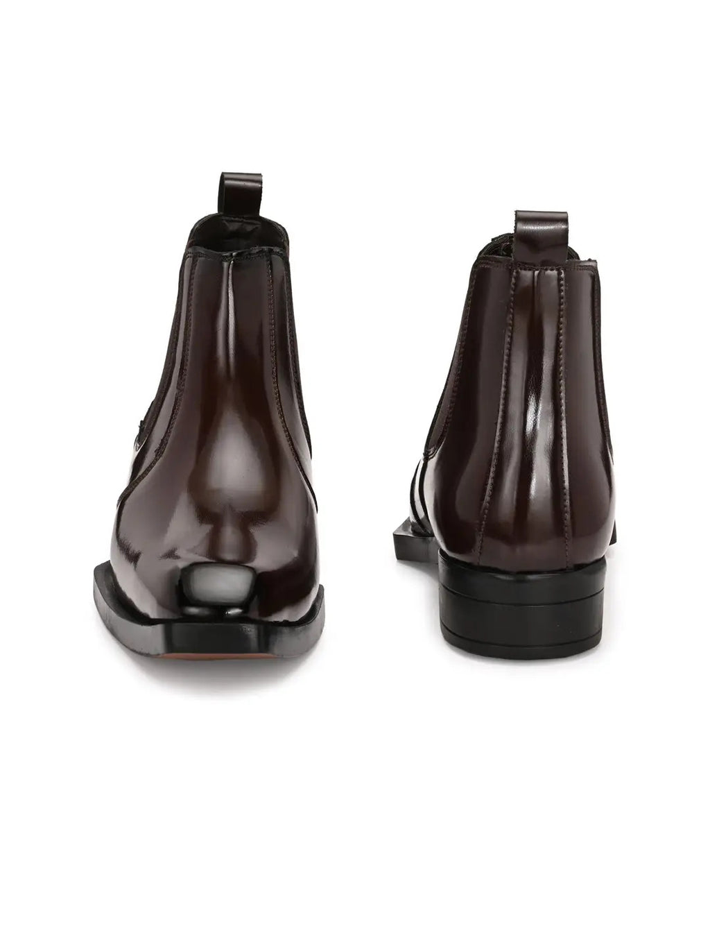 Sleek Formal Ankle Boots With Elastic Gussets