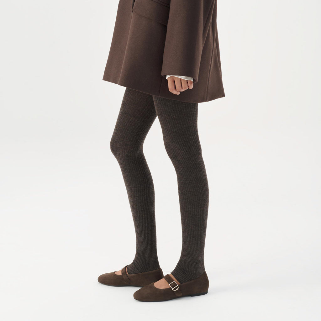 Ladies' Suede Mary Jane Square-Toe Flats