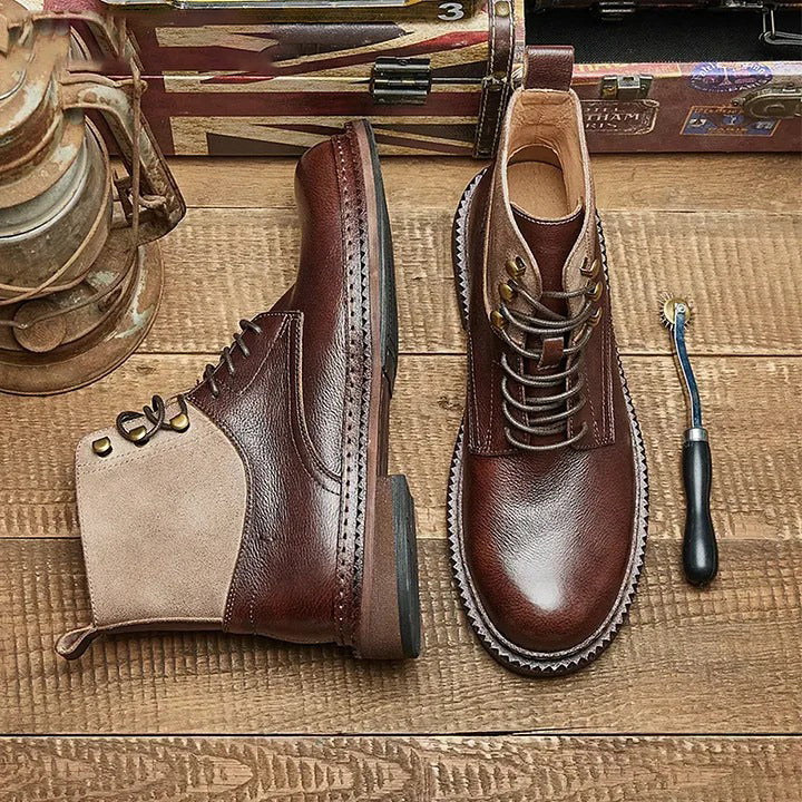 Leather & Suede Hybrid Work Boots