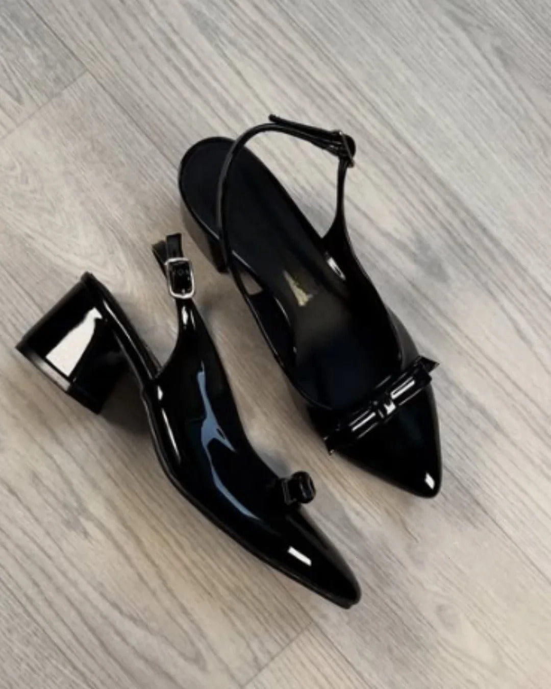 Ladies' Bow Slingback Block Heel Pumps
