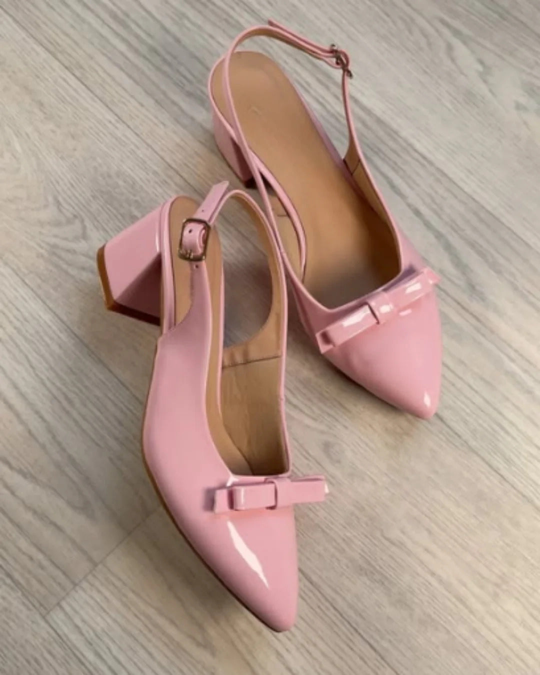 Ladies' Bow Slingback Block Heel Pumps