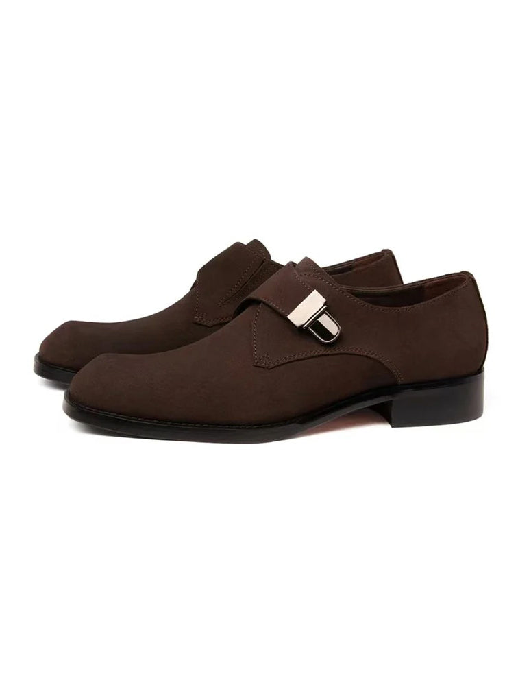 Men's Buckle Strap Business Casual Shoes