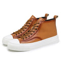 Men's Casual Mid-Top Lace-Up Leather Shoes