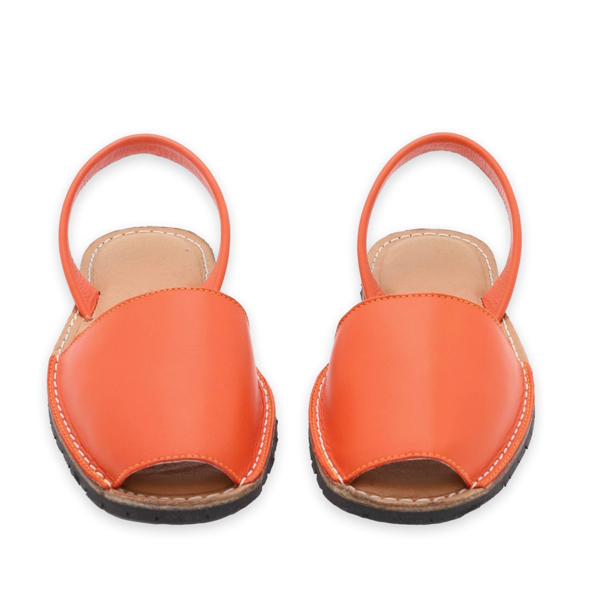 Hand-Stitched Single Strap Slingback Genuine Leather Flat Sandals
