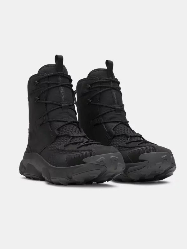 All-Black Tactical High-Top Hiking Boots