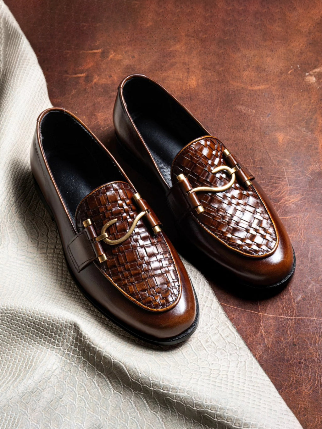 Men's Polished Leather Slip-On Dress Shoes
