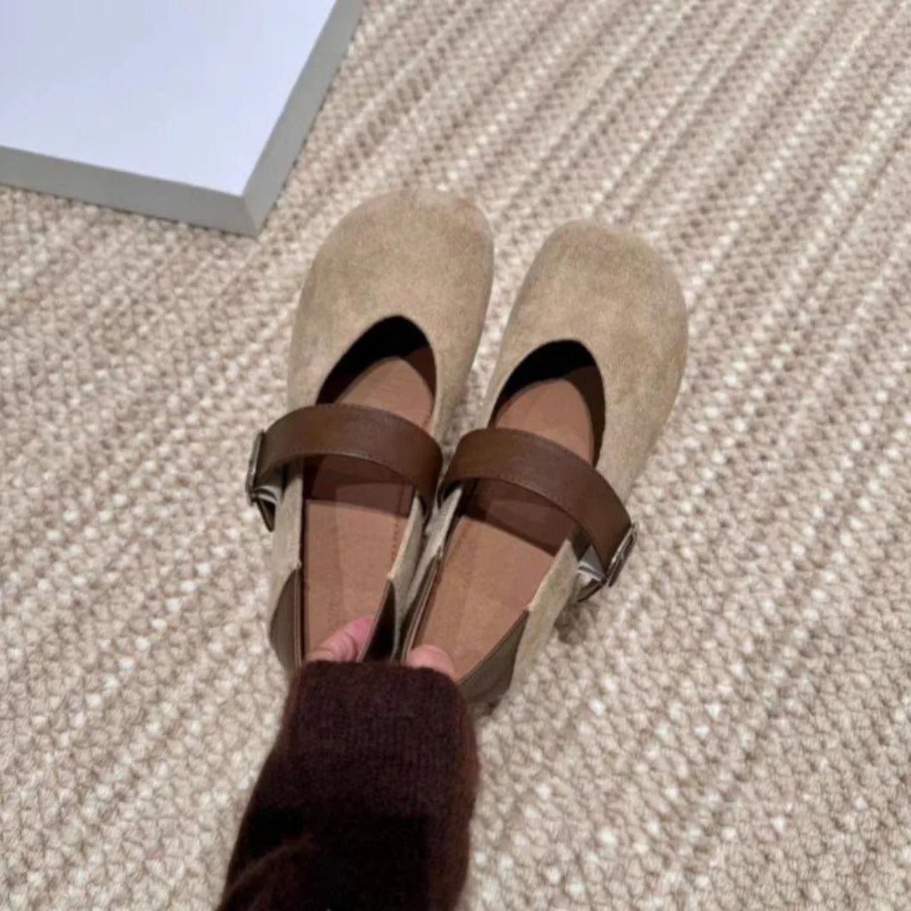 Women's Retro Square Toe Mary Jane Flats