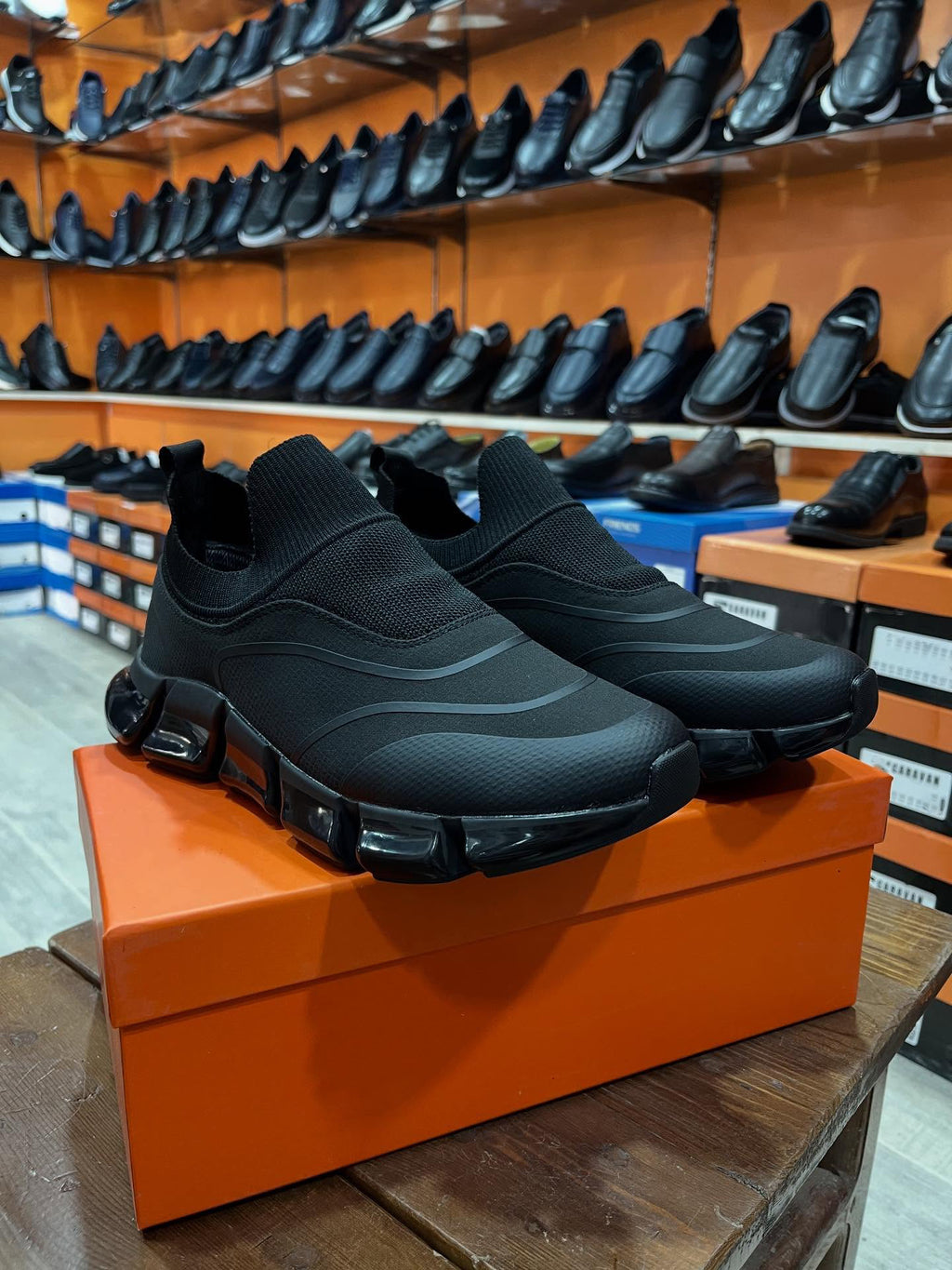 Sock-Fit Air Cushion Slip-On Sneakers