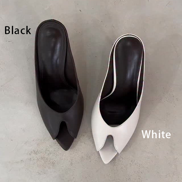 Ladies' Minimalist Sculptural Heel Peep-Toe Sandals