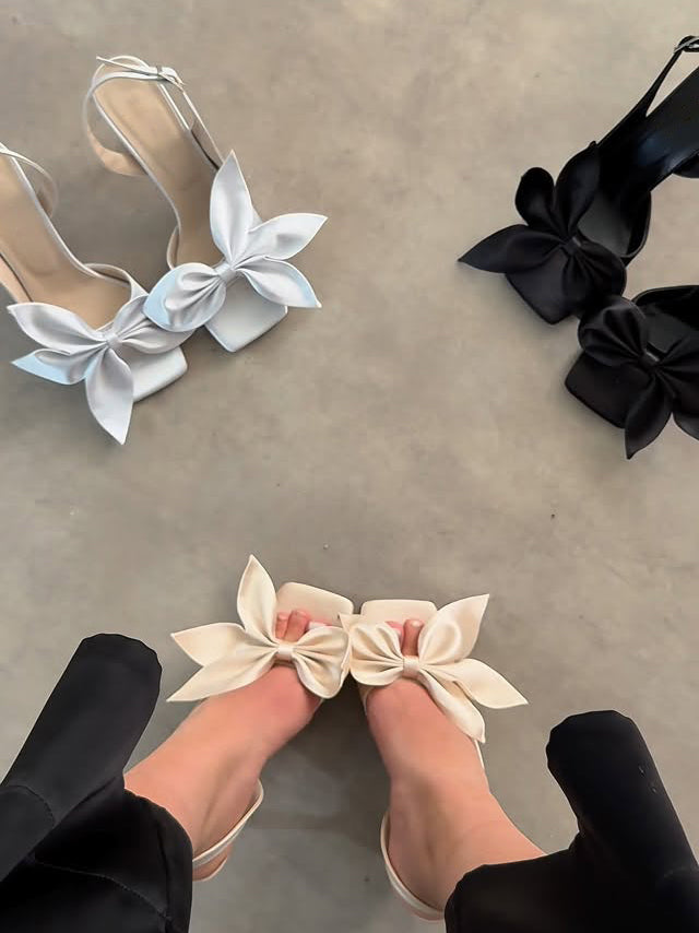 Ladies' Satin Bridal Slingback Sandals