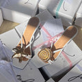 Ladies' Nautical Starfish & Seashell Embellished Flat Sandals
