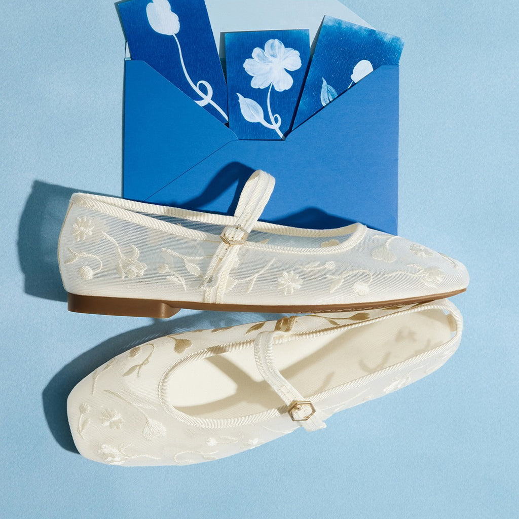 Elegant Sheer Mesh Ballet Flats with Gold Buckle