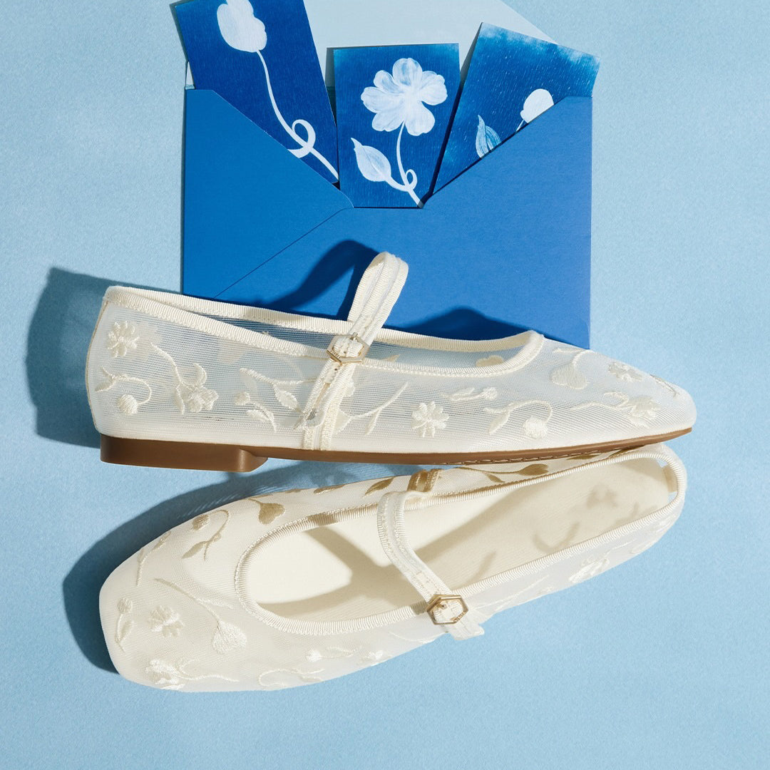 Elegant Sheer Mesh Ballet Flats with Gold Buckle
