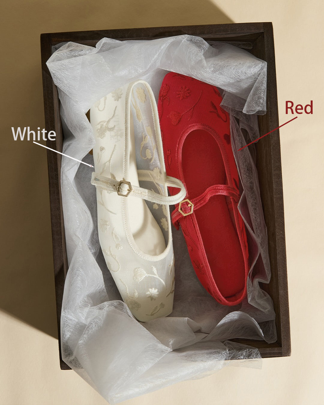 Elegant Sheer Mesh Ballet Flats with Gold Buckle