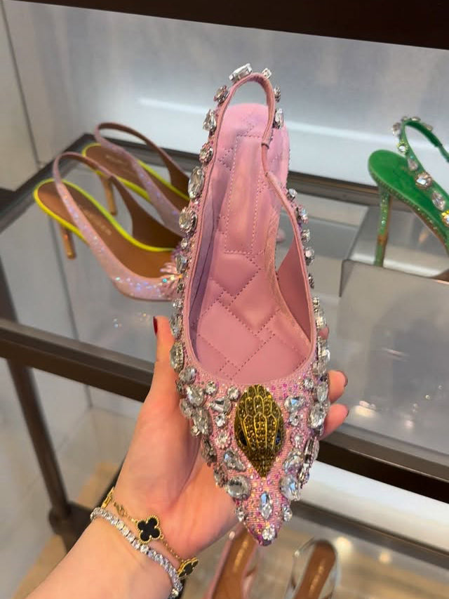 Ladies' Luxury Rhinestone & Gemstone Stiletto Heels