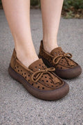Ladies' Breathable Openwork Slip-On Casual Flats
