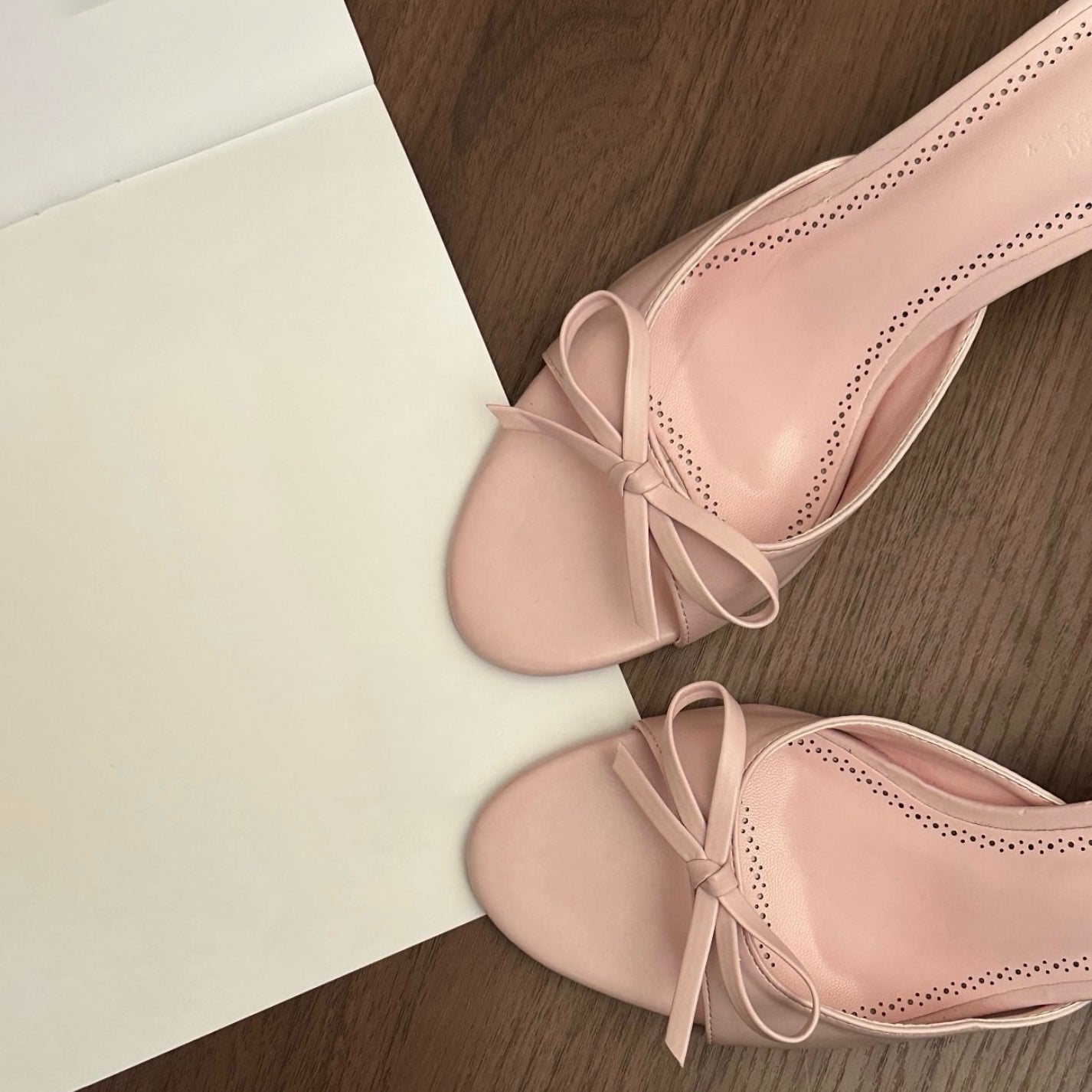 Ladies' Bow Detail Open-Toe Stiletto Heel Mules