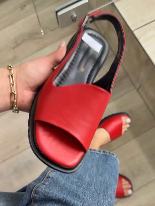 Ladies' Chunky Sole Cutout Slingback Sandals