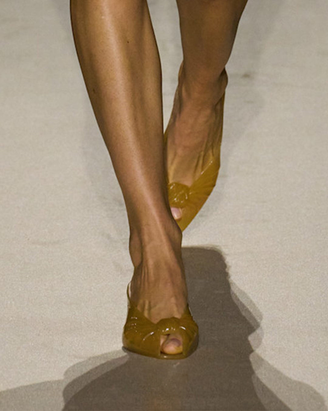 Ladies' Jelly Knot Peep-Toe Kitten Heel Mules