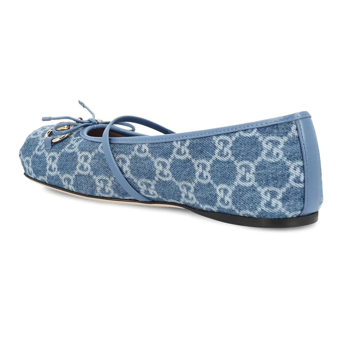Ladies' Embellished Horsebit Detail Ballerina Flats