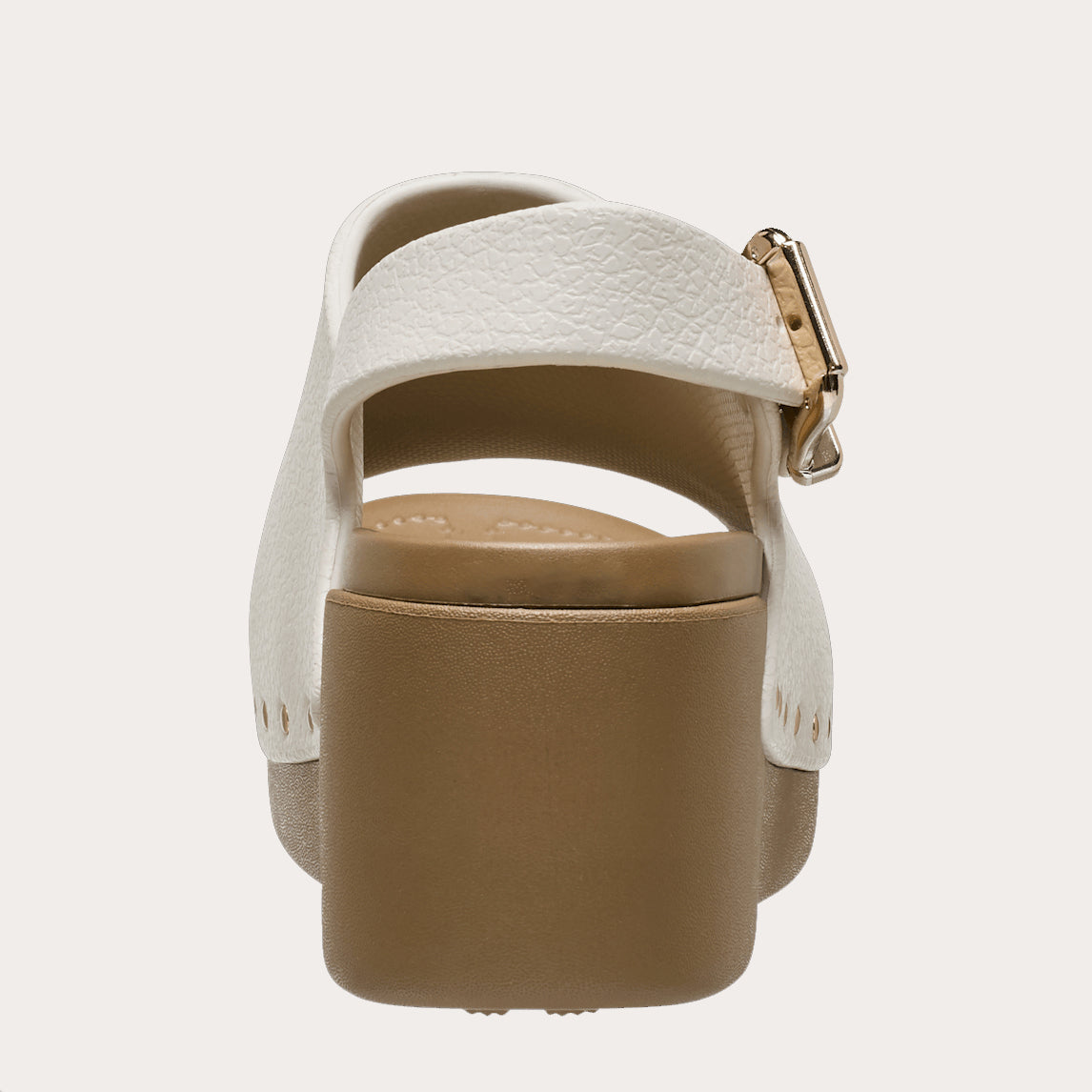 Rivet Open Toe Adjustable Slingback Wedge Platform Sandals