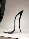 Women's Sculptural Heel PVC Mule Sandals
