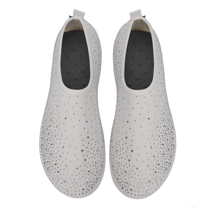 Ladies' Sparkly Slip-On Barefoot Aqua Socks