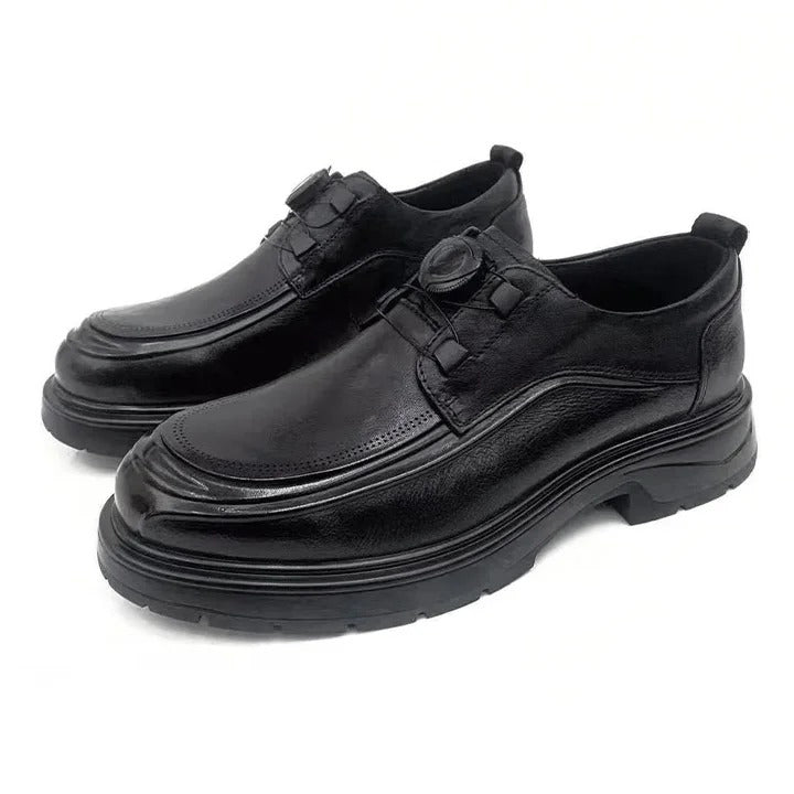 Men's Quick-Release Buckle Chunky Leather Shoes