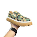 Men's Geometric Print Slip-On Platform Shoes