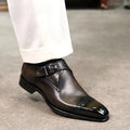 Cap-Toe Brogue Monk Strap Formal Footwear