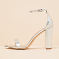 Women's Minimalist Ankle-Strap Block Heel Sandals