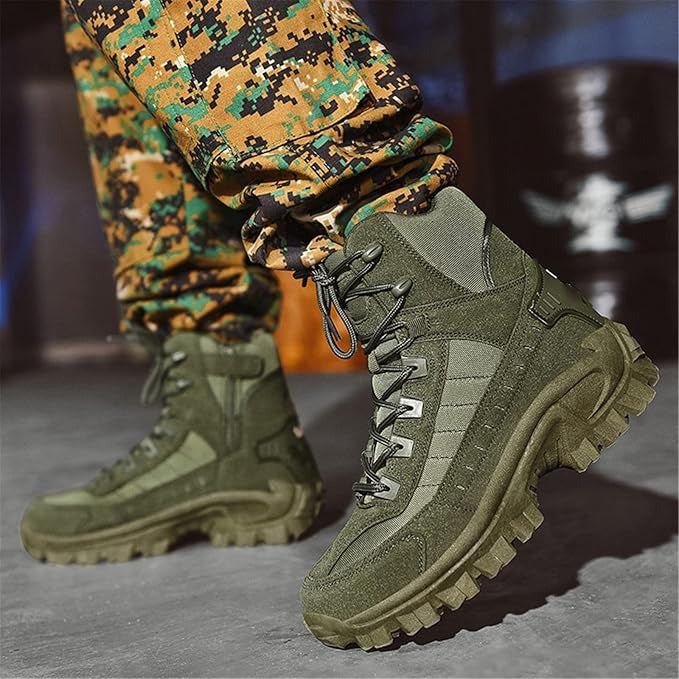 Outdoor High-Top Tactical Boots | Versatile Heavy-Duty Footwear