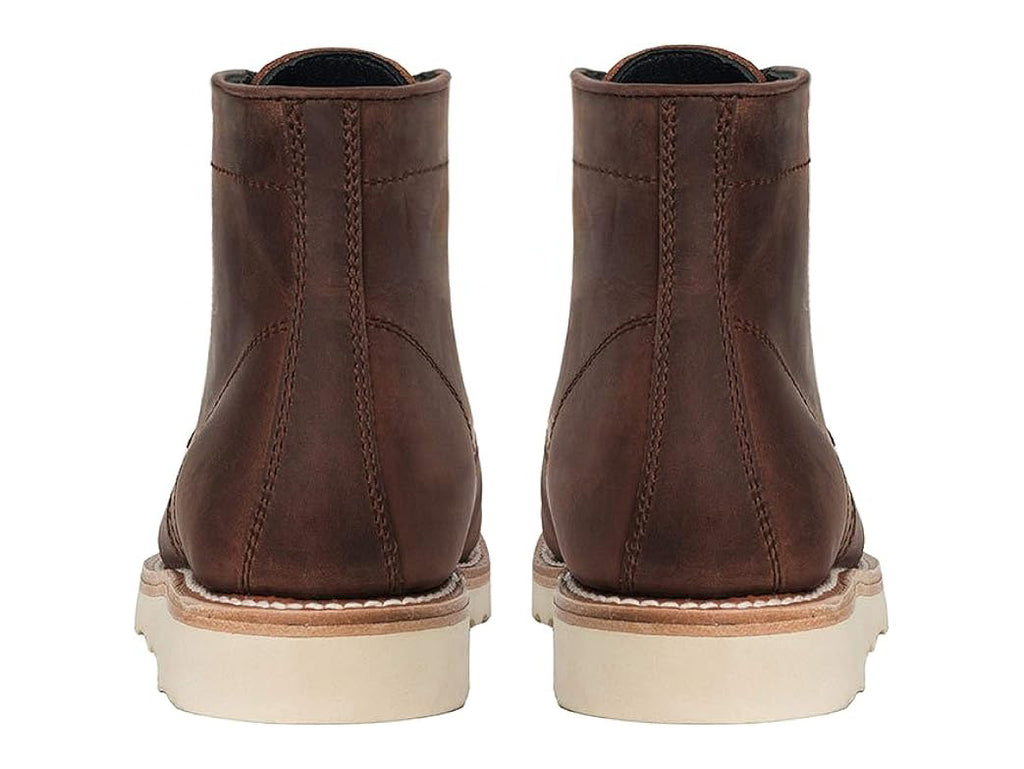 Moc-Toe Work Boots With Wedge Sole
