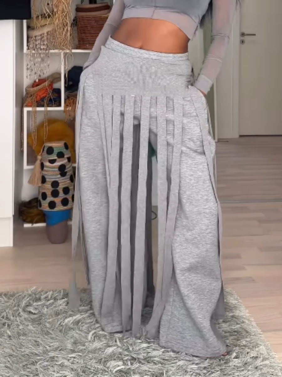 Fringed Casual Pants