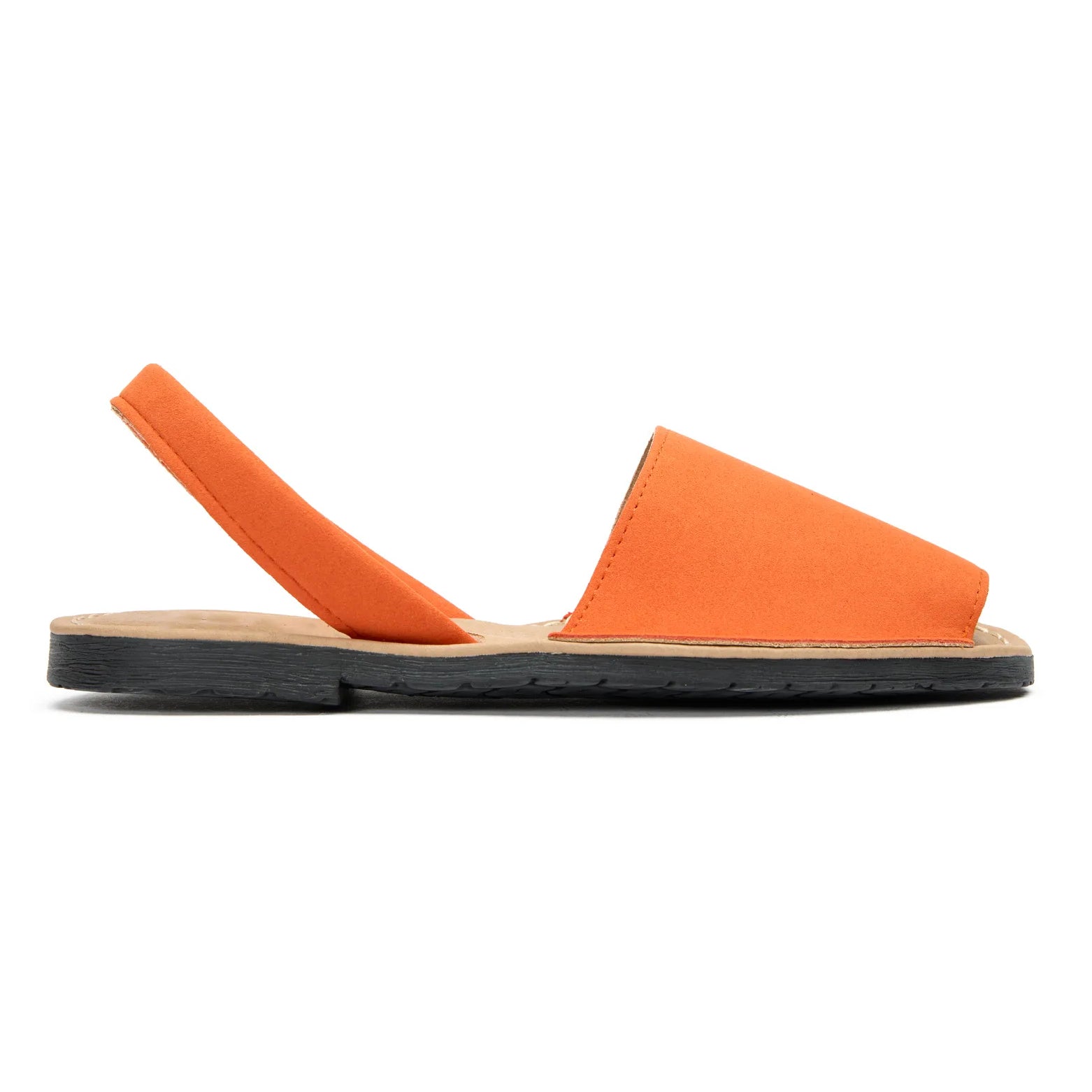 Hand-Stitched Single Strap Slingback Genuine Leather Flat Sandals