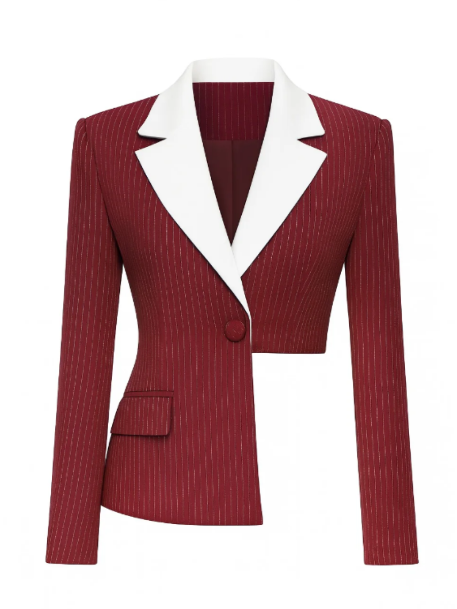 Pinstripe Asymmetric Suit